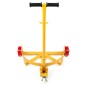 VEVOR 208,2 L Drum Dolly, 544,3 kg Χωρητικότητα φόρτωσης, Barrel Dolly Cart Drum Caddy Στρογγυλό Dolly Steel Χαμηλού προφίλ, Πλαίσιο από χάλυβα βαρέως τύπου με ρυθμιζόμενη λαβή 3 τροχών, για εργαστήριο εργοστασιακή αποθήκη