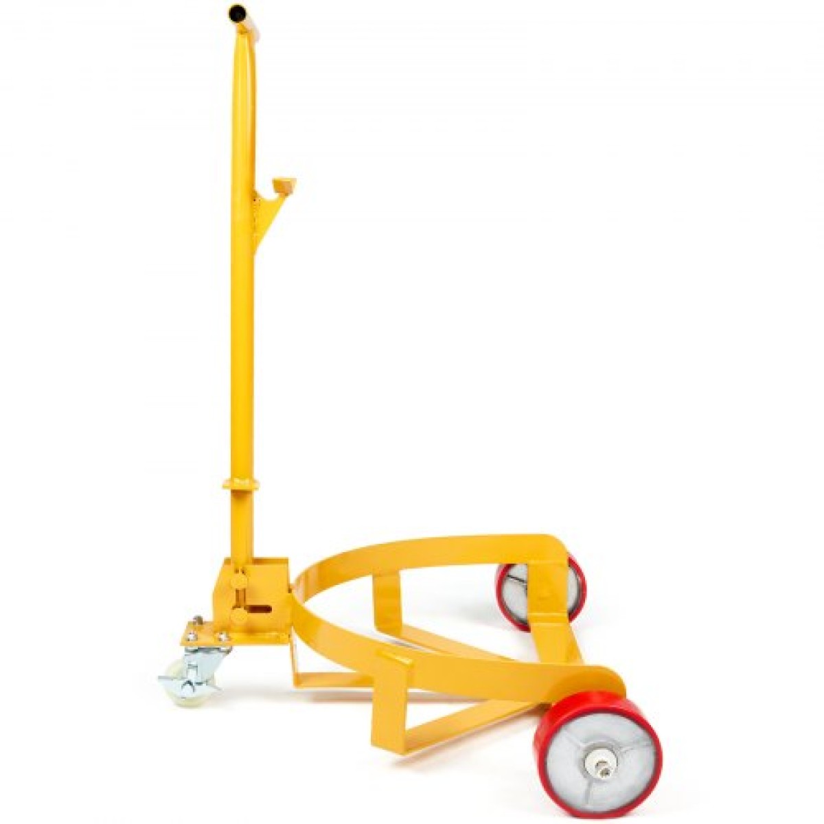 VEVOR 208,2 L Drum Dolly, 544,3 kg Χωρητικότητα φόρτωσης, Barrel Dolly Cart Drum Caddy Στρογγυλό Dolly Steel Χαμηλού προφίλ, Πλαίσιο από χάλυβα βαρέως τύπου με ρυθμιζόμενη λαβή 3 τροχών, για εργαστήριο εργοστασιακή αποθήκη