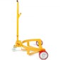 VEVOR 208,2 L Drum Dolly, 544,3 kg Χωρητικότητα φόρτωσης, Barrel Dolly Cart Drum Caddy Στρογγυλό Dolly Steel Χαμηλού προφίλ, Πλαίσιο από χάλυβα βαρέως τύπου με ρυθμιζόμενη λαβή 3 τροχών, για εργαστήριο εργοστασιακή αποθήκη