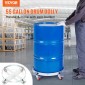 VEVOR 2PCS 208,2 L Heavy Duty Drum Dolly, 453,6 kg Χωρητικότητα φόρτωσης, Barrel Dolly Cart Drum Caddy, Dollies Hand Truck Capacity Non Tipping Hand Truck Capacity with Steel Frame 4 Swivel Casters Wheel, for Drum Handling