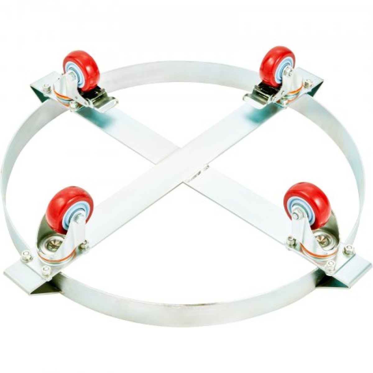 VEVOR 2PCS 208,2 L Heavy Duty Drum Dolly, 453,6 kg Χωρητικότητα φόρτωσης, Barrel Dolly Cart Drum Caddy, Dollies Hand Truck Capacity Non Tipping Hand Truck Capacity with Steel Frame 4 Swivel Casters Wheel, for Drum Handling