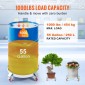 VEVOR 2PCS 208,2 L Heavy Duty Drum Dolly, 453,6 kg Χωρητικότητα φόρτωσης, Barrel Dolly Cart Drum Caddy, Dollies Hand Truck Capacity Non Tipping Hand Truck Capacity with Steel Frame 4 Swivel Casters Wheel, for Drum Handling