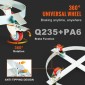 VEVOR 2PCS 208,2 L Heavy Duty Drum Dolly, 453,6 kg Χωρητικότητα φόρτωσης, Barrel Dolly Cart Drum Caddy, Dollies Hand Truck Capacity Non Tipping Hand Truck Capacity with Steel Frame 4 Swivel Casters Wheel, for Drum Handling