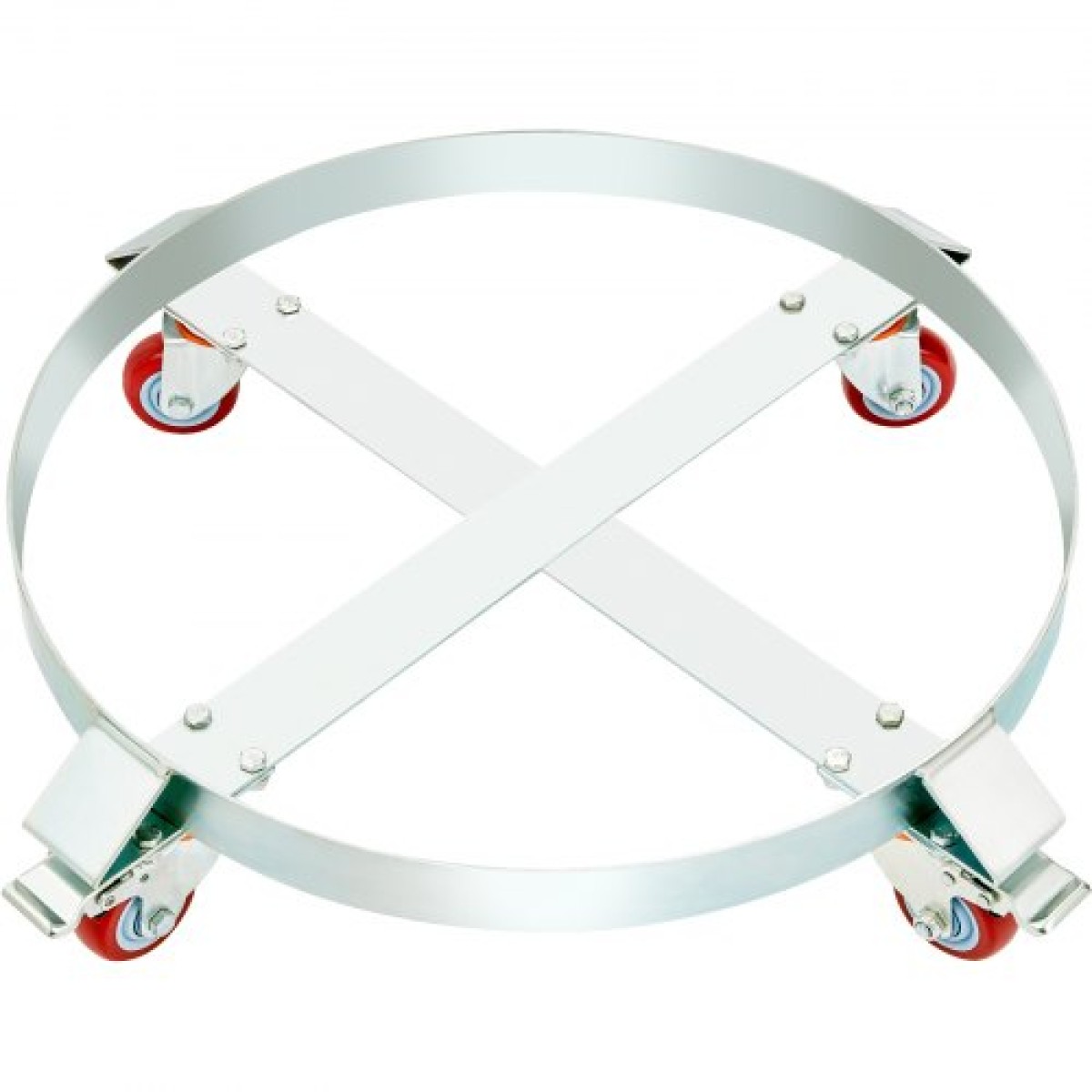 VEVOR 2PCS 208,2 L Heavy Duty Drum Dolly, 453,6 kg Χωρητικότητα φόρτωσης, Barrel Dolly Cart Drum Caddy, Dollies Hand Truck Capacity Non Tipping Hand Truck Capacity with Steel Frame 4 Swivel Casters Wheel, for Drum Handling
