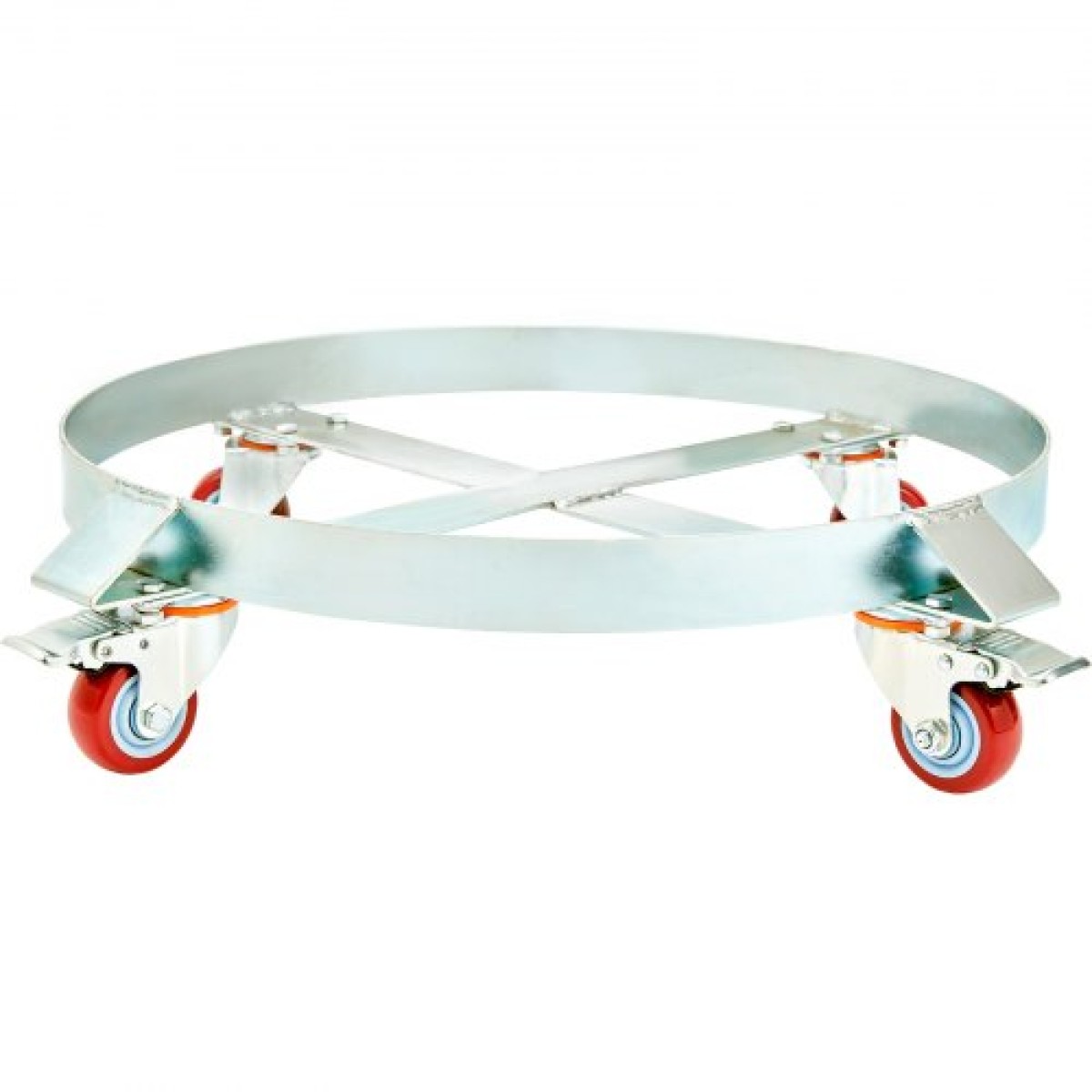 VEVOR 2PCS 208,2 L Heavy Duty Drum Dolly, 453,6 kg Χωρητικότητα φόρτωσης, Barrel Dolly Cart Drum Caddy, Dollies Hand Truck Capacity Non Tipping Hand Truck Capacity with Steel Frame 4 Swivel Casters Wheel, for Drum Handling