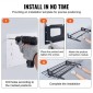 Ράφια αποθήκευσης VEVOR Garage, 2 Pack, 4 x 2 ft Ράφια γκαράζ βαρέως τύπου Επιτοίχια, χωρητικότητα φόρτωσης 500 lbs (Συνολική) Πλωτά ράφια αποθήκευσης γκαράζ, Κατάλληλα για κατάστημα, υπόστεγο, αποθήκευση γκαράζ