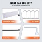 Ράφια αποθήκευσης VEVOR Garage, 2 Pack, 4 x 2 ft Ράφια γκαράζ βαρέως τύπου Επιτοίχια, χωρητικότητα φόρτωσης 500 lbs (Συνολική) Πλωτά ράφια αποθήκευσης γκαράζ, Κατάλληλα για κατάστημα, υπόστεγο, αποθήκευση γκαράζ