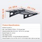 Ράφια αποθήκευσης VEVOR Garage, 2 Pack, 4 x 2 ft Ράφια γκαράζ βαρέως τύπου Επιτοίχια, χωρητικότητα φόρτωσης 500 lbs (Συνολική) Πλωτά ράφια αποθήκευσης γκαράζ, Κατάλληλα για κατάστημα, υπόστεγο, αποθήκευση γκαράζ