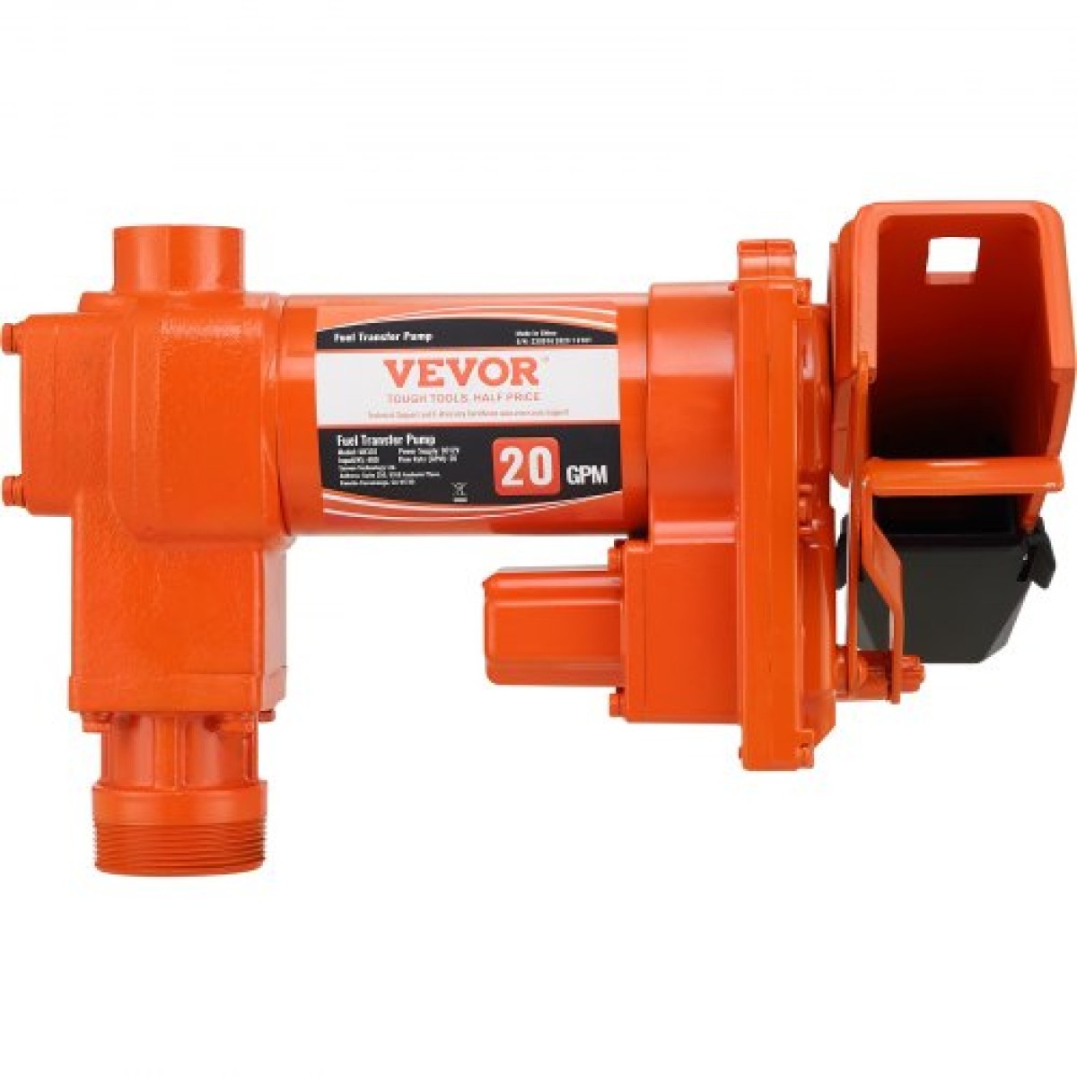 Αντλία μεταφοράς καυσίμου VEVOR, 12V DC 20 GPM 1/4 HP, αντλία εξαγωγής βενζίνης με αυτόματο ακροφύσιο, σωλήνας εκκένωσης και σωλήνα αναρρόφησης για μείγματα βενζίνης, ντίζελ, κηροζίνης, αιθανόλης και μεθανόλης και βιοντίζελ