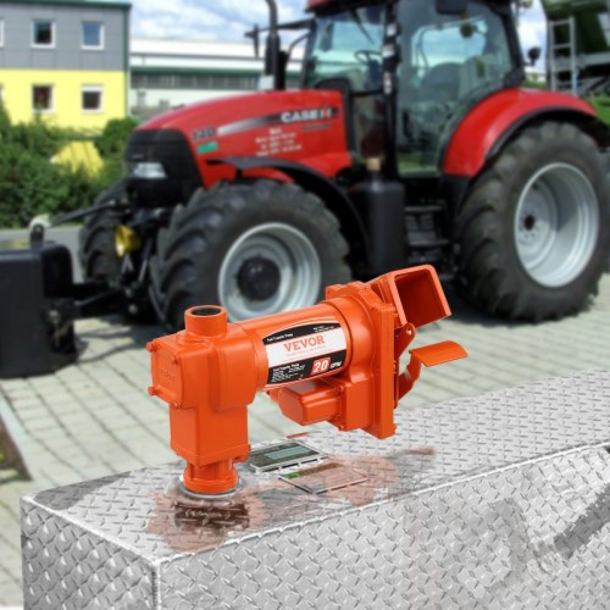 Αντλία μεταφοράς καυσίμου VEVOR, 12V DC 20 GPM 1/4 HP, αντλία εξαγωγής βενζίνης από χυτοσίδηρο υψηλής ροής με σχέδιο κιβωτίου συλλογής καυσίμου για βενζίνη, ντίζελ, κηροζίνη, μείγματα αιθανόλης και μεθανόλης και βιοντίζελ