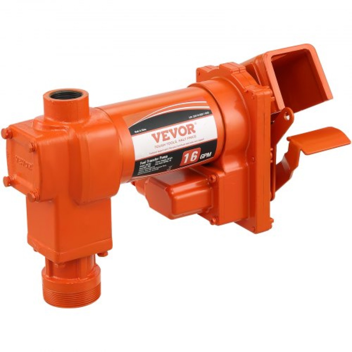 Αντλία μεταφοράς καυσίμου VEVOR, 12V DC 16 GPM 1/4 HP, αντλία εξαγωγής βενζίνης με αυτόματο ακροφύσιο, σωλήνας εκκένωσης και σωλήνα αναρρόφησης για μείγματα βενζίνης, ντίζελ, κηροζίνης, αιθανόλης και μεθανόλης και βιοντίζελ