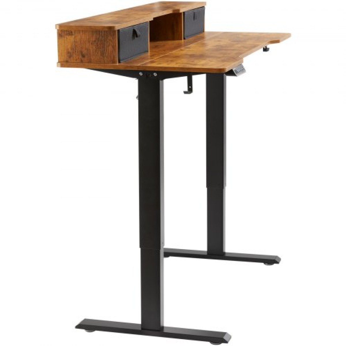 Γραφείο ρυθμιζόμενου ύψους VEVOR, 47,2" x 23,6" Ηλεκτρικός σταθμός εργασίας με διπλή οθόνη ανύψωσης, Ολόκληρη επιφάνεια επιτραπέζιας βάσης κάθεται για να σταθεί, 3-πλήκτρα Λειτουργίες στιβαρό διπλό μεταλλικό πλαίσιο, χωρητικότητα 180 LBS για υπο