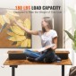 Γραφείο ρυθμιζόμενου ύψους VEVOR, 47,2" x 23,6" Ηλεκτρικός σταθμός εργασίας με διπλή οθόνη ανύψωσης, Ολόκληρη επιφάνεια επιτραπέζιας βάσης κάθεται για να σταθεί, 3-πλήκτρα Λειτουργίες στιβαρό διπλό μεταλλικό πλαίσιο, χωρητικότητα 180 LBS για υπο