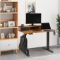 Γραφείο ρυθμιζόμενου ύψους VEVOR, 47,2" x 23,6" Ηλεκτρικός σταθμός εργασίας με διπλή οθόνη ανύψωσης, Ολόκληρη επιφάνεια επιτραπέζιας βάσης κάθεται για να σταθεί, 3-πλήκτρα Λειτουργίες στιβαρό διπλό μεταλλικό πλαίσιο, χωρητικότητα 180 LBS για υπο