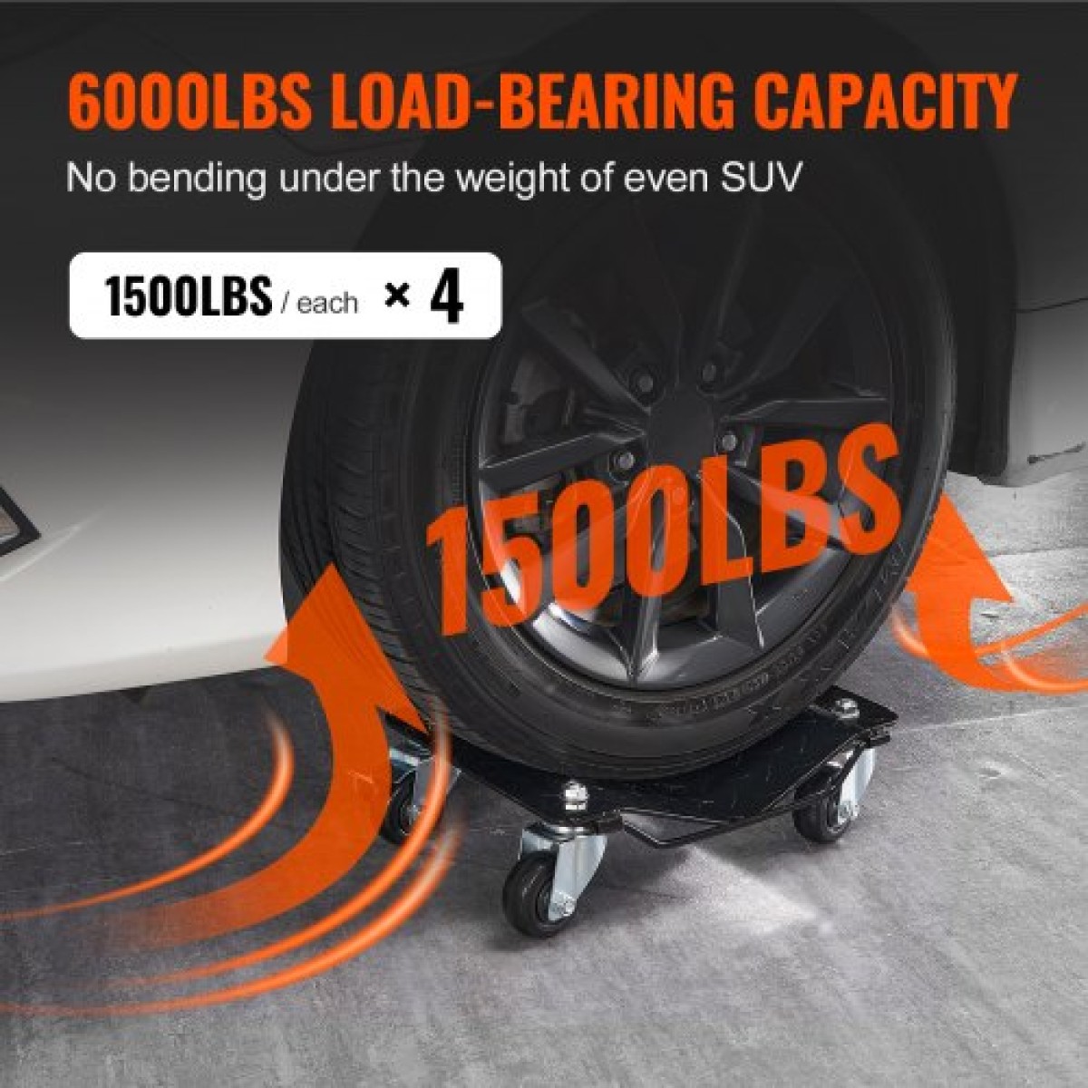 VEVOR Car Dolly Wheel Tire Dolly 4 ΤΕΜ. Heavy Duty Skate Auto Repair Dolly 2721,6 kg