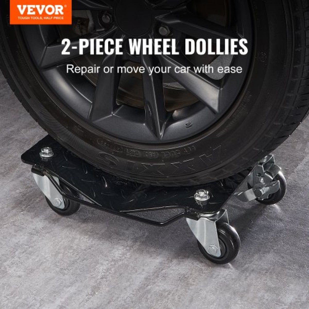 VEVOR Car Dolly Wheel Tire Dolly 2 ΤΕΜ. Heavy Duty Skate Auto Repair Dolly 1360,8 kg