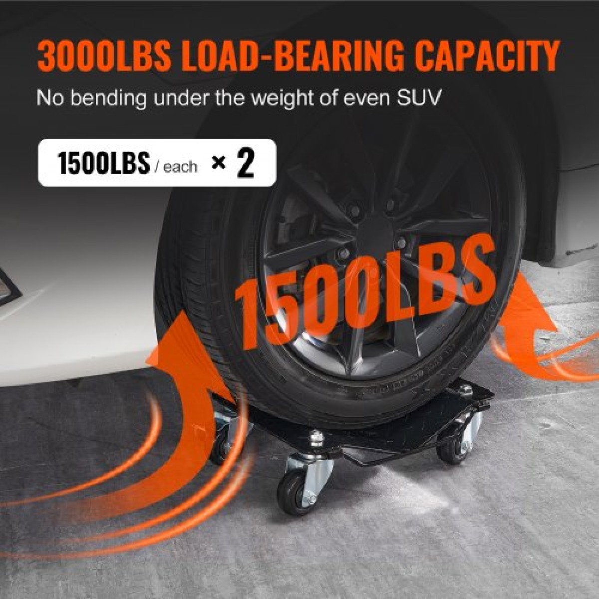 VEVOR Car Dolly Wheel Tire Dolly 2 ΤΕΜ. Heavy Duty Skate Auto Repair Dolly 1360,8 kg