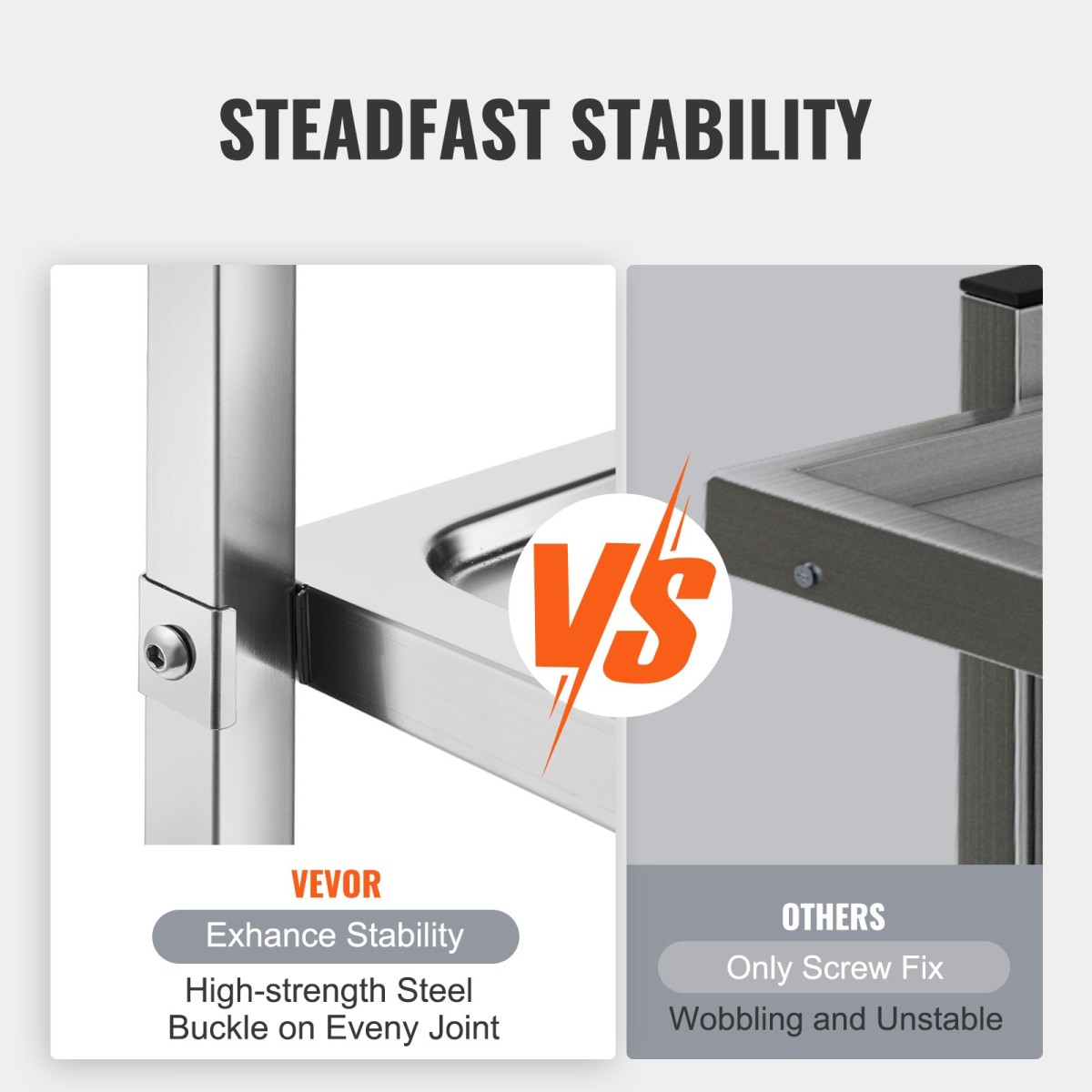 VEVOR Stainless Steel Cart, 3 Layers Lab Utility Cart 181,4kg Weight Capacity, Medical Cart with lockable Universal Wheels, for Lab, Clinic, Kitchen, Salon