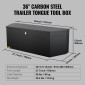 VEVOR Trailer Tongue Box, 914 x 314 x 305 mm Steel Trailer Tongue Tool Box, Βαριά Duty Storage Organizer με κλειδαριά και κλειδιά, βοηθητικό κιβώτιο εργαλείων για κρεβάτι Pickup Truck, RV, SUV, Off-Road Vehicle, Μαύρο