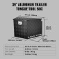 VEVOR Trailer Tongue Box, Αλουμίνιο Diamond Plate Tongue Box Chest, Heavy Duty Trailer Box Storage with Lock and Keys, Utility Trailer Tongue Box for Pickup Truck, RV, Trailer, 99,1 x 41,9 x 30,5 cm