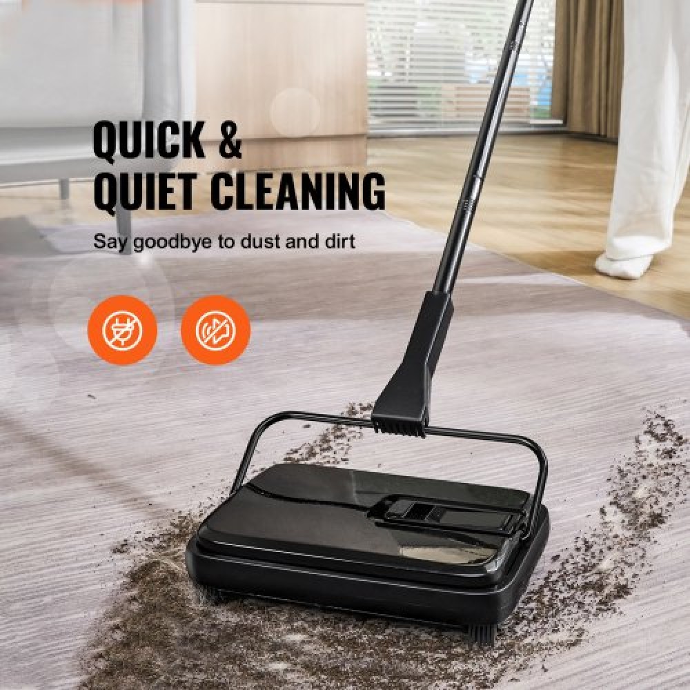 Sweeper χαλιών VEVOR, 20 cm Sweeping Paths, Floor Sweeper Manual Non Electric, 300 ml Dustbin χωρητικότητας με χτένα για χαλιά οικιακού γραφείου Επιφάνειες σκληρού ξύλου Ξύλινα πατώματα Laminate, Καθαρίζει τη σκόνη τρίχες κατοικίδιων