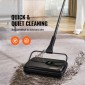 Sweeper χαλιών VEVOR, 20 cm Sweeping Paths, Floor Sweeper Manual Non Electric, 300 ml Dustbin χωρητικότητας με χτένα για χαλιά οικιακού γραφείου Επιφάνειες σκληρού ξύλου Ξύλινα πατώματα Laminate, Καθαρίζει τη σκόνη τρίχες κατοικίδιων