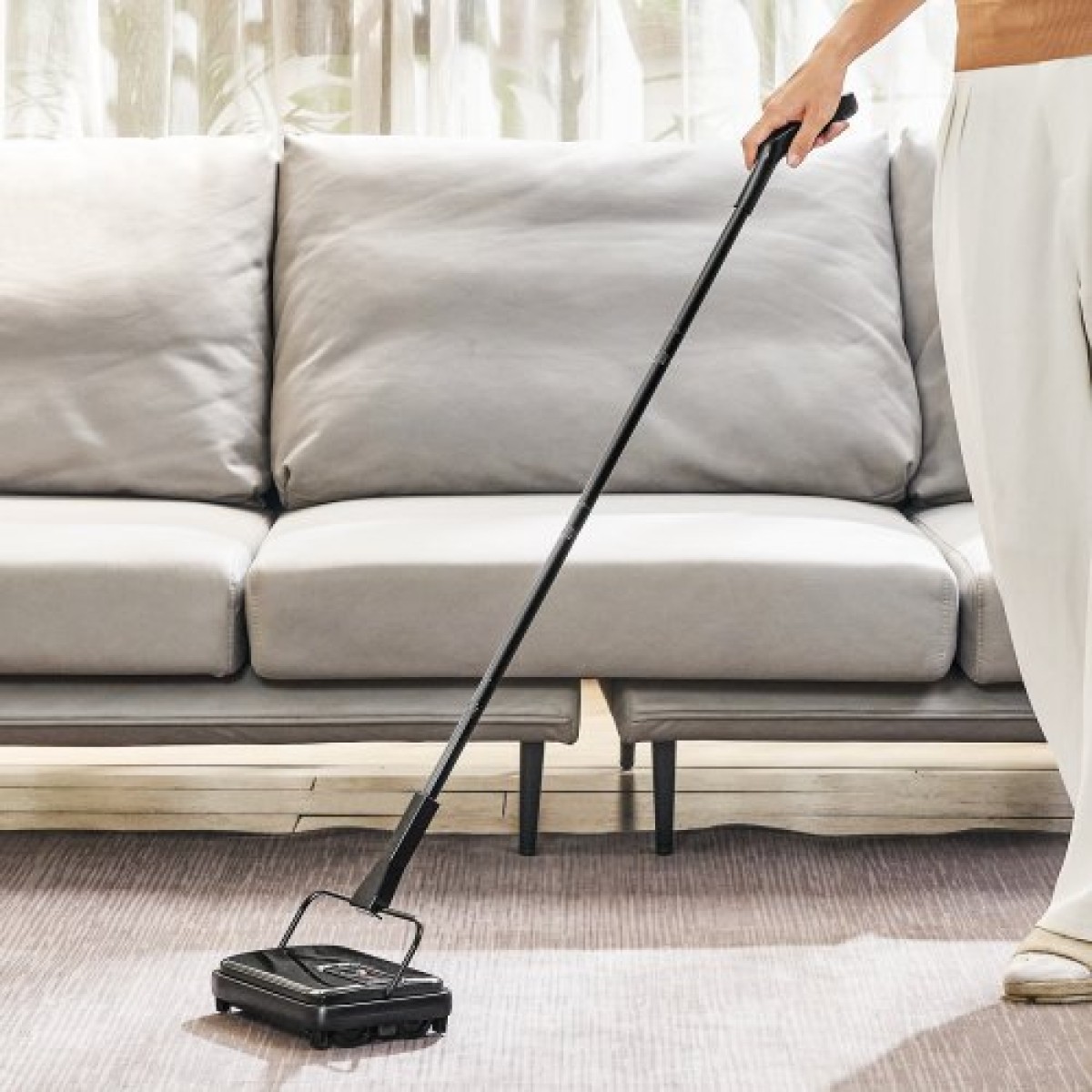 Sweeper χαλιών VEVOR, 20 cm Sweeping Paths, Floor Sweeper Manual Non Electric, 300 ml Dustbin χωρητικότητας με χτένα για χαλιά οικιακού γραφείου Επιφάνειες σκληρού ξύλου Ξύλινα πατώματα Laminate, Καθαρίζει τη σκόνη τρίχες κατοικίδιων