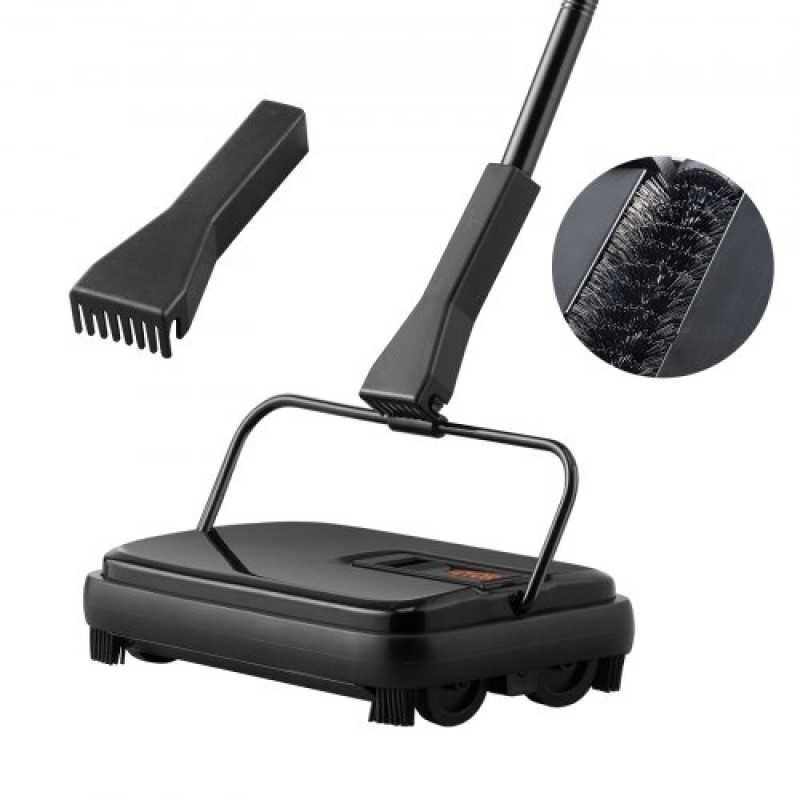 Sweeper χαλιών VEVOR, 20 cm Sweeping Paths, Floor Sweeper Manual Non Electric, 300 ml Dustbin χωρητικότητας με χτένα για χαλιά οικιακού γραφείου Επιφάνειες σκληρού ξύλου Ξύλινα πατώματα Laminate, Καθαρίζει τη σκόνη τρίχες κατοικίδιων