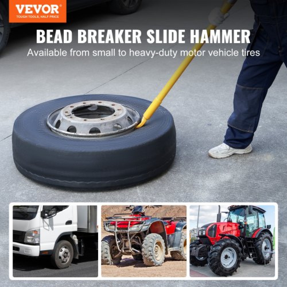 VEVOR Tire Bead Breaker Slide Hammer, μήκους 117,6 cm Heavy Duty Steel Tire Bead Breaker, Portable Tire Changing Sliding Impact for Car Truck Trailer Tire Removal