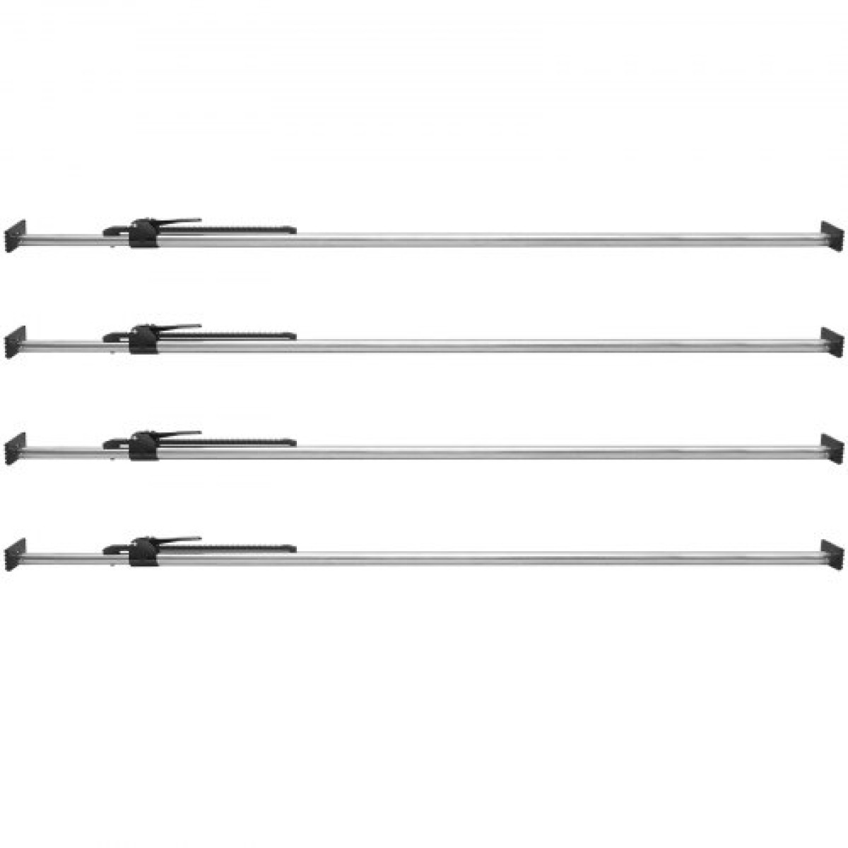 VEVOR Cargo Bar, Ratcheting Cargo Bar Ρυθμιζόμενη από 89" έως 104", Steel Stabilizer Cargo Bar βαρέως τύπου με χωρητικότητα 309 lbs, Μπάρα φόρτωσης κρεβατιού φορτηγού για κρεβάτι φορτηγού, ρυμουλκούμενο, ημιρυμουλκούμενο (4 τεμ.)