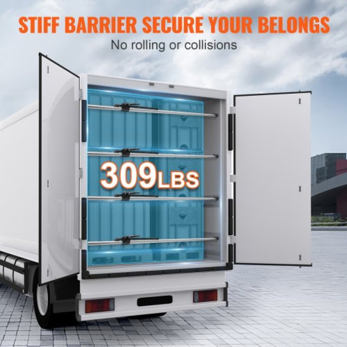 VEVOR Cargo Bar, Ratcheting Cargo Bar Ρυθμιζόμενη από 89" έως 104", Steel Stabilizer Cargo Bar βαρέως τύπου με χωρητικότητα 309 lbs, Μπάρα φόρτωσης κρεβατιού φορτηγού για κρεβάτι φορτηγού, ρυμουλκούμενο, ημιρυμουλκούμενο (4 τεμ.)