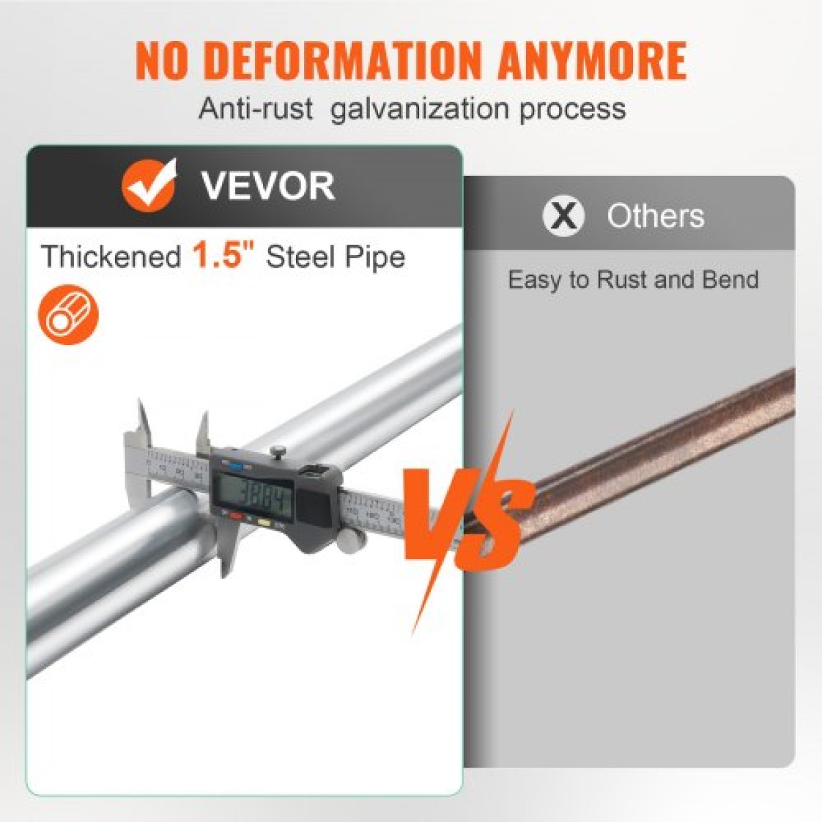 VEVOR Cargo Bar, Ratcheting Cargo Bar Ρυθμιζόμενη από 89" έως 104", Steel Stabilizer Cargo Bar βαρέως τύπου με χωρητικότητα 309 lbs, Μπάρα φόρτωσης κρεβατιού φορτηγού για κρεβάτι φορτηγού, ρυμουλκούμενο, ημιρυμουλκούμενο (4 τεμ.)