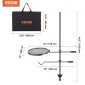 Ρυθμιζόμενη σχάρα μαγειρέματος VEVOR Swivel Campfire Grill Heavy Duty Steel Open Fire Cooking Σχάρα