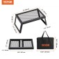 VEVOR Πτυσσόμενη ψησταριά Campfire Φορητή ψησταριά Camping Fire Pit Steel Υπαίθριο πικνίκ μπάρμπεκιου