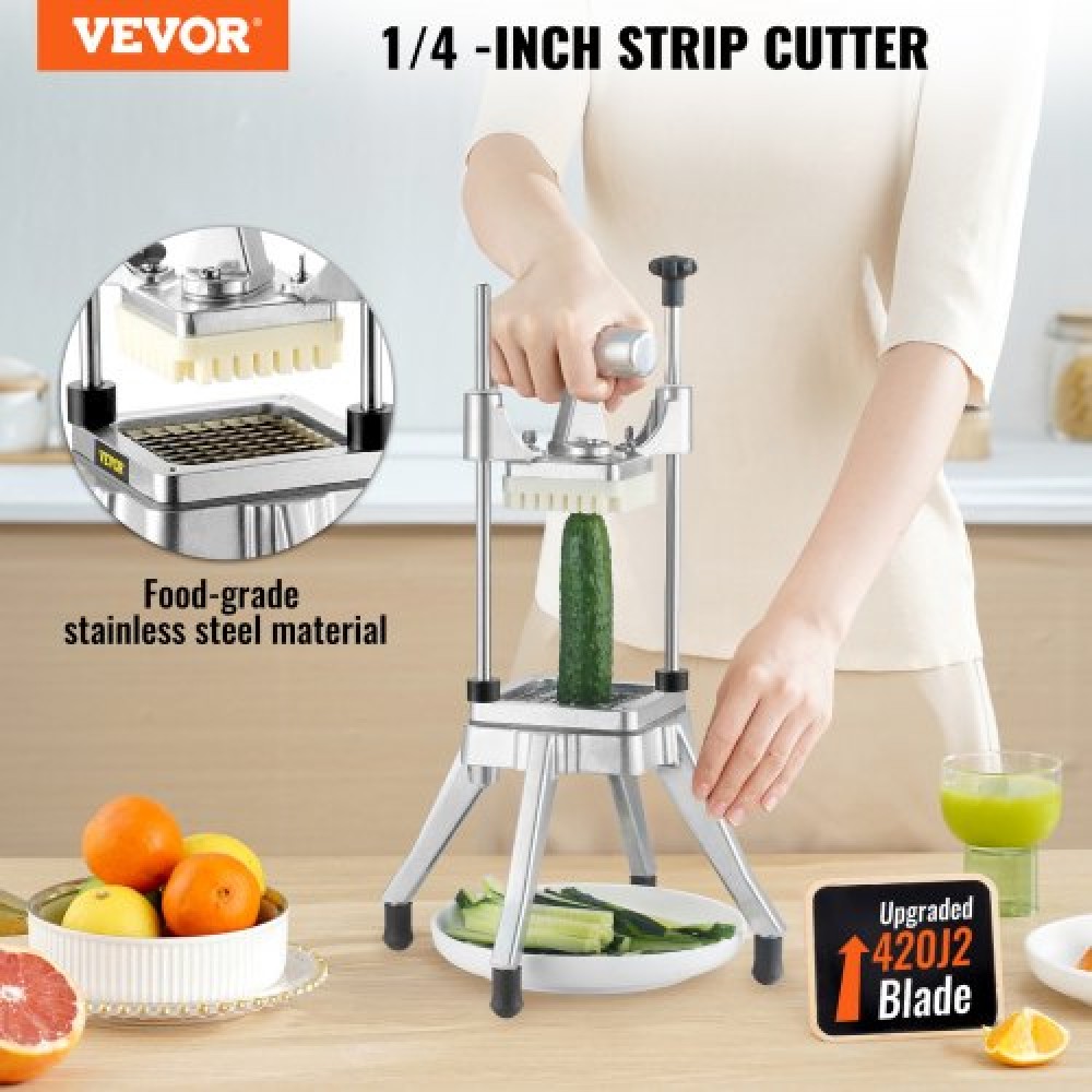VEVOR Εμπορικός κόφτης λαχανικών φρούτων 1/4" Blade Heavy Duty Professional Food Dicer Kattex Κόφτης Γαλλικής Τηγανιάς Κόφτης Κρεμμυδιού Ανοξείδωτος για Πιπεριές Ντομάτα Μανιτάρι πατάτας