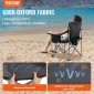 Καρέκλες κάμπινγκ VEVOR Oversized, 204 κιλά Υποστήριξη βαρέως τύπου, Φορητές πτυσσόμενες καρέκλες κατασκήνωσης με επένδυση πλάτης και μπράτσα, ποτηροθήκη & πλαϊνή τσέπη, τσάντα ψυγείου, τσάντες μεταφοράς για εξωτερικούς χώρους, ψάρεμα, 1 πακέτο