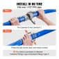 Εύκαμπτος σωλήνας VEVOR Backwash, 51 mm x 15,24 m, Επίπεδος εύκαμπτος σωλήνας εκκένωσης από PVC βαρέως τύπου με εξαρτήματα αλουμινίου Camlock C & E, σφιγκτήρες, συμβατός με αντλίες, φίλτρα άμμου, για αποχέτευση λυμάτων πισινών, μπλε