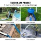 Εύκαμπτος σωλήνας VEVOR Backwash, 51 mm x 15,24 m, Επίπεδος εύκαμπτος σωλήνας εκκένωσης από PVC βαρέως τύπου με εξαρτήματα αλουμινίου Camlock C & E, σφιγκτήρες, συμβατός με αντλίες, φίλτρα άμμου, για αποχέτευση λυμάτων πισινών, μπλε