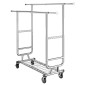 Σχάρα ρούχων VEVOR Heavy Duty, ράφι ρούχων με διπλή ράβδο για κρεμάστρα, ράφι ρούχων με ρυθμιζόμενο ύψος και εκτεινόμενο μήκος με χώρο αποθήκευσης κάτω, χωρητικότητα 272,2 kg