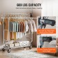 Σχάρα ρούχων VEVOR Heavy Duty, ράφι ρούχων με διπλή ράβδο για κρεμάστρα, ράφι ρούχων με ρυθμιζόμενο ύψος και εκτεινόμενο μήκος με χώρο αποθήκευσης κάτω, χωρητικότητα 272,2 kg
