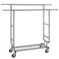 Σχάρα ρούχων VEVOR Heavy Duty, ράφι ρούχων με διπλή ράβδο για κρεμάστρα, ράφι ρούχων με ρυθμιζόμενο ύψος και εκτεινόμενο μήκος με χώρο αποθήκευσης κάτω, χωρητικότητα 272,2 kg