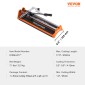 VEVOR 430mm Χειροκίνητος κόφτης πλακιδίων για τοίχους & γυαλισμένα πλακάκια, διπλές ράγες για ακριβή κοπή, τροχός καρβιδίου βολφραμίου, αντιολισθητική λαβή, ράβδος πίεσης αντιμετατόπισης, ακριβείς κοπές για επαγγελματίες και αρχάριους