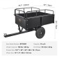 VEVOR Heavy Duty ATV Trailer Steel Dump Cart, 340 kg 0,43 κυβικά μέτρα, Garden Utility Trailer with Removable Sides for Riding Lawn Mower Tractor