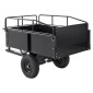 VEVOR Heavy Duty ATV Trailer Steel Dump Cart, 340 kg 0,43 κυβικά μέτρα, Garden Utility Trailer with Removable Sides for Riding Lawn Mower Tractor