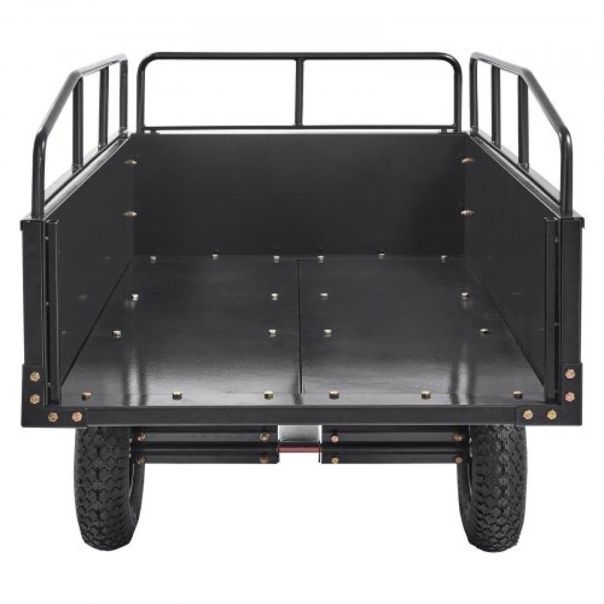 VEVOR Heavy Duty ATV Trailer Steel Dump Cart, 340 kg 0,43 κυβικά μέτρα, Garden Utility Trailer with Removable Sides for Riding Lawn Mower Tractor