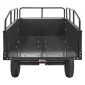 VEVOR Heavy Duty ATV Trailer Steel Dump Cart, 340 kg 0,43 κυβικά μέτρα, Garden Utility Trailer with Removable Sides for Riding Lawn Mower Tractor