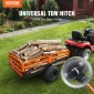 VEVOR Heavy Duty Steel ATV Dump Trailer, 680 kg Χωρητικότητα φόρτωσης 0,43 κυβικά μέτρα, ρυμουλκούμενο πίσω από αμαξίδιο κήπου, με αφαιρούμενα πλαϊνά και 2 ελαστικά, για χλοοκοπτικά, τρακτέρ, ATV, UTV