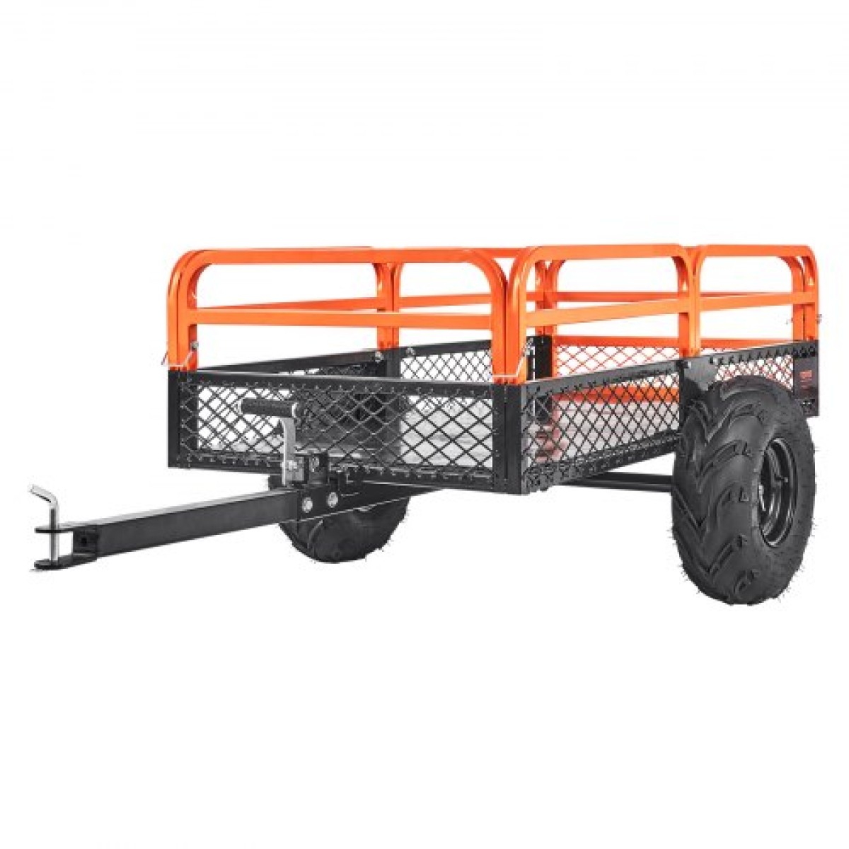 VEVOR Heavy Duty Steel ATV Dump Trailer, 680 kg Χωρητικότητα φόρτωσης 0,43 κυβικά μέτρα, ρυμουλκούμενο πίσω από αμαξίδιο κήπου, με αφαιρούμενα πλαϊνά και 2 ελαστικά, για χλοοκοπτικά, τρακτέρ, ATV, UTV