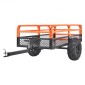 VEVOR Heavy Duty Steel ATV Dump Trailer, 680 kg Χωρητικότητα φόρτωσης 0,43 κυβικά μέτρα, ρυμουλκούμενο πίσω από αμαξίδιο κήπου, με αφαιρούμενα πλαϊνά και 2 ελαστικά, για χλοοκοπτικά, τρακτέρ, ATV, UTV