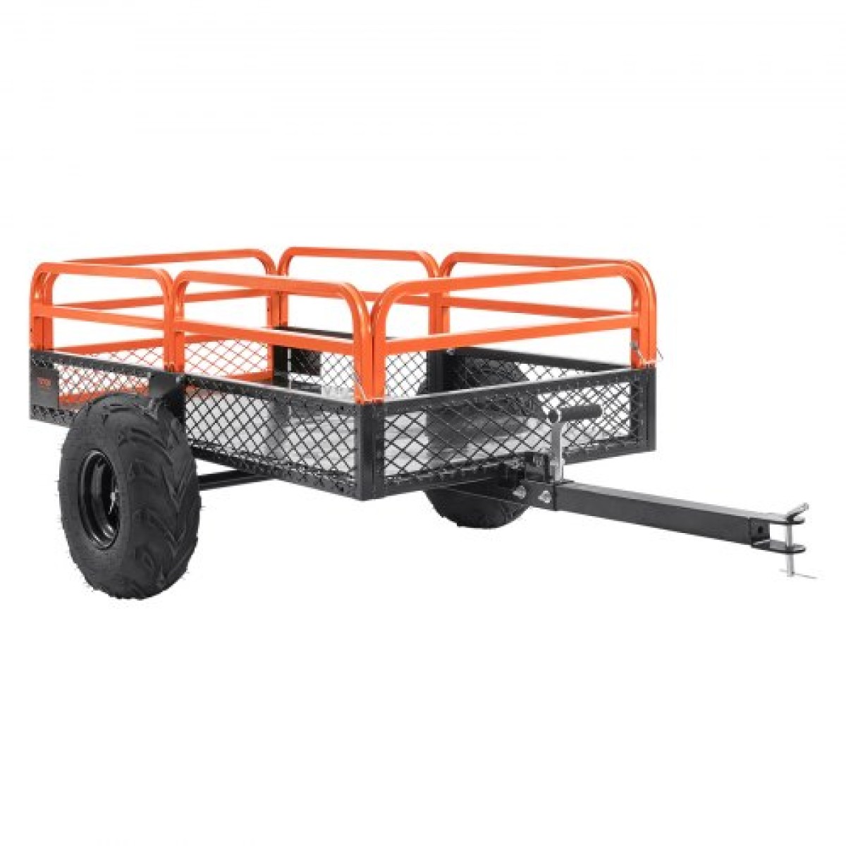 VEVOR Heavy Duty Steel ATV Dump Trailer, 680 kg Χωρητικότητα φόρτωσης 0,43 κυβικά μέτρα, ρυμουλκούμενο πίσω από αμαξίδιο κήπου, με αφαιρούμενα πλαϊνά και 2 ελαστικά, για χλοοκοπτικά, τρακτέρ, ATV, UTV